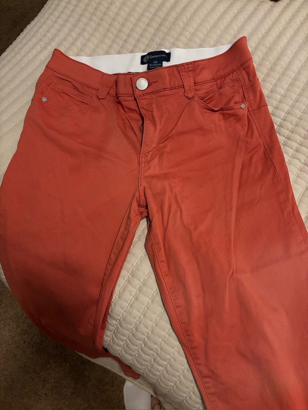 Women's Salmon Colored Democracy Absolution Cotton Blend Pants